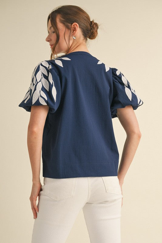 BLUSA LEAF NAVY