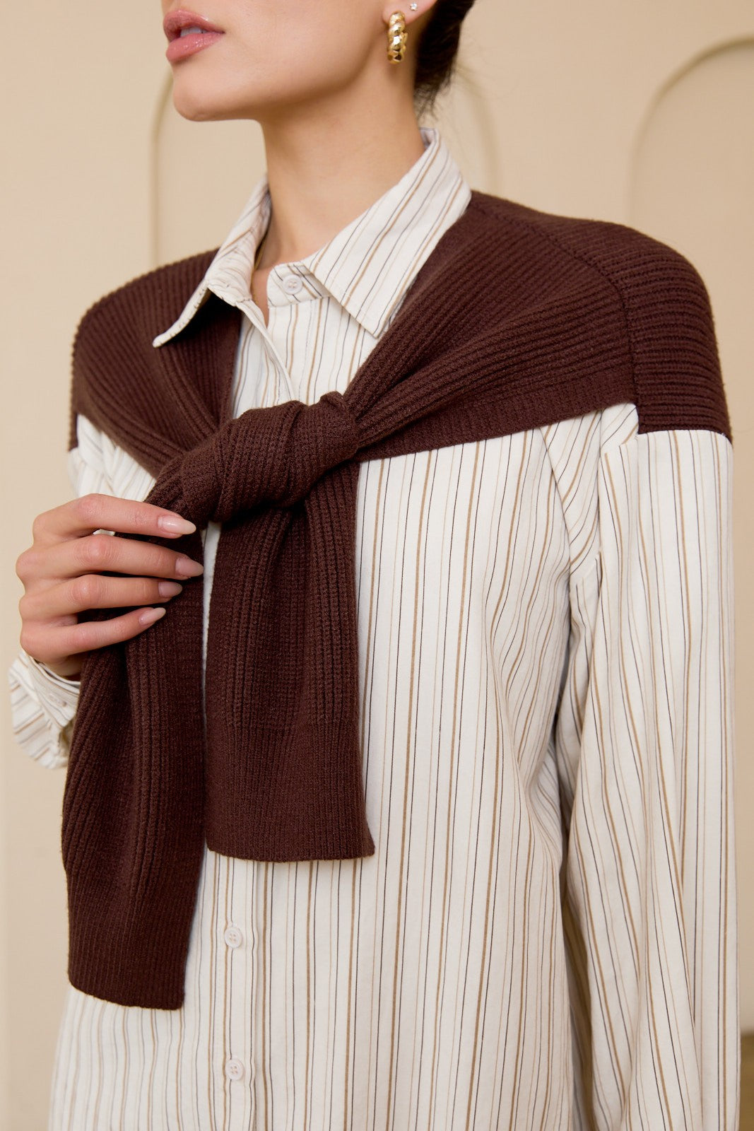 CAMISWEATER BROWN