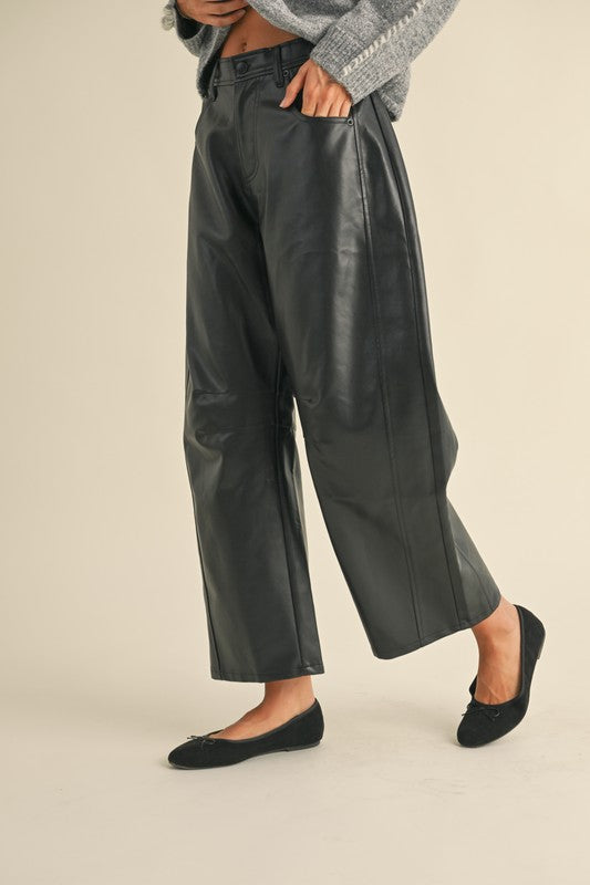 PANTS BARREL VINIPIEL