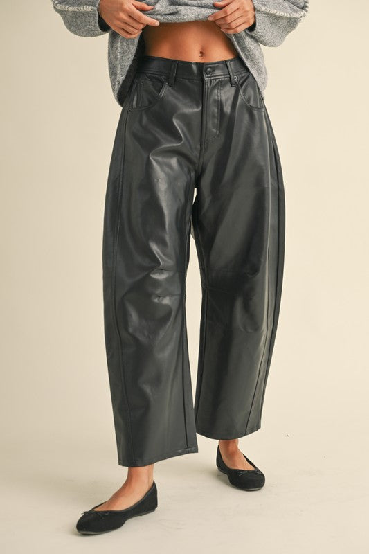 PANTS BARREL VINIPIEL