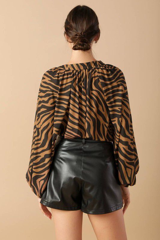 BLUSA BROWN ZEBRA