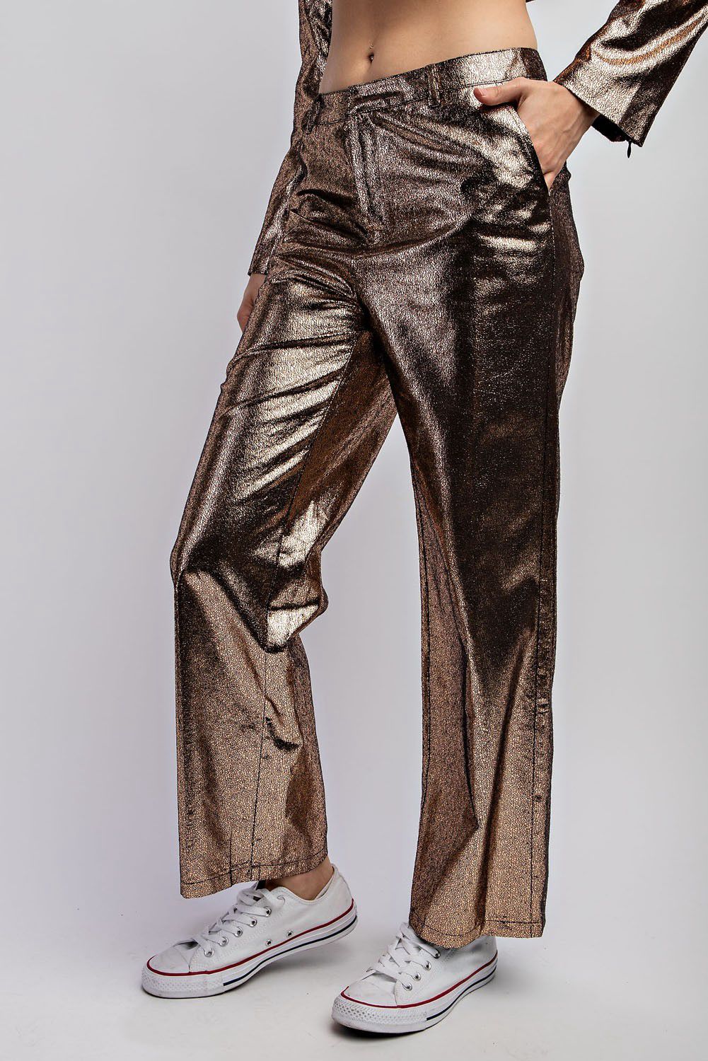PANTALON METALIZADO BRONZE