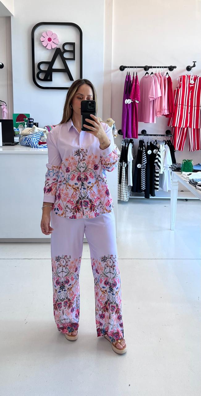 SET FLORAL LILA