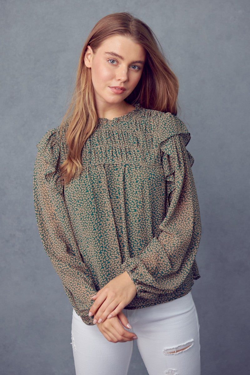 BLUSA PEACOCK CAMEL
