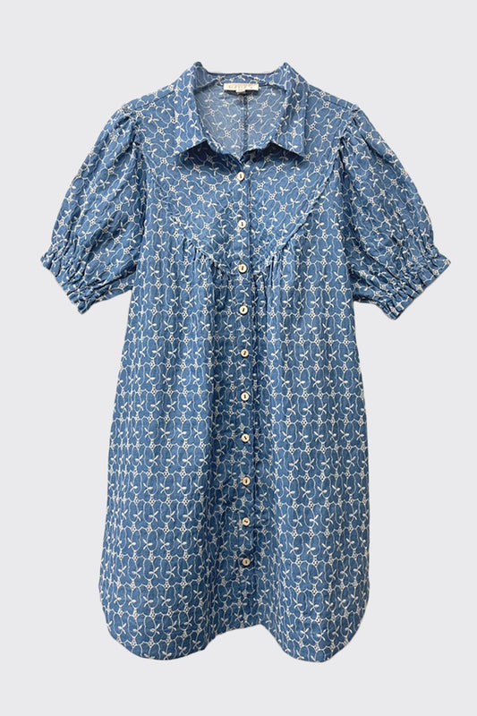 VESTIDO DENIM BORDADO