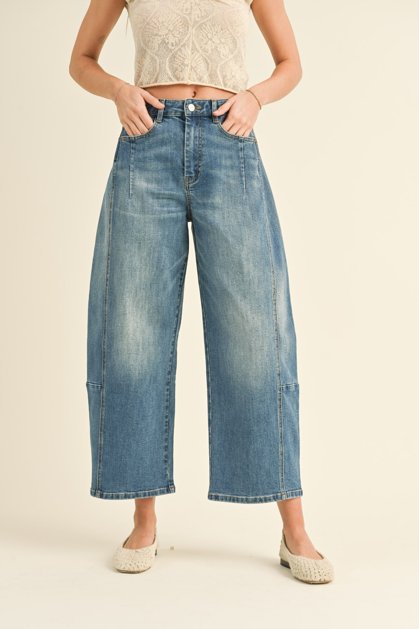JEANS BARREL DENIM