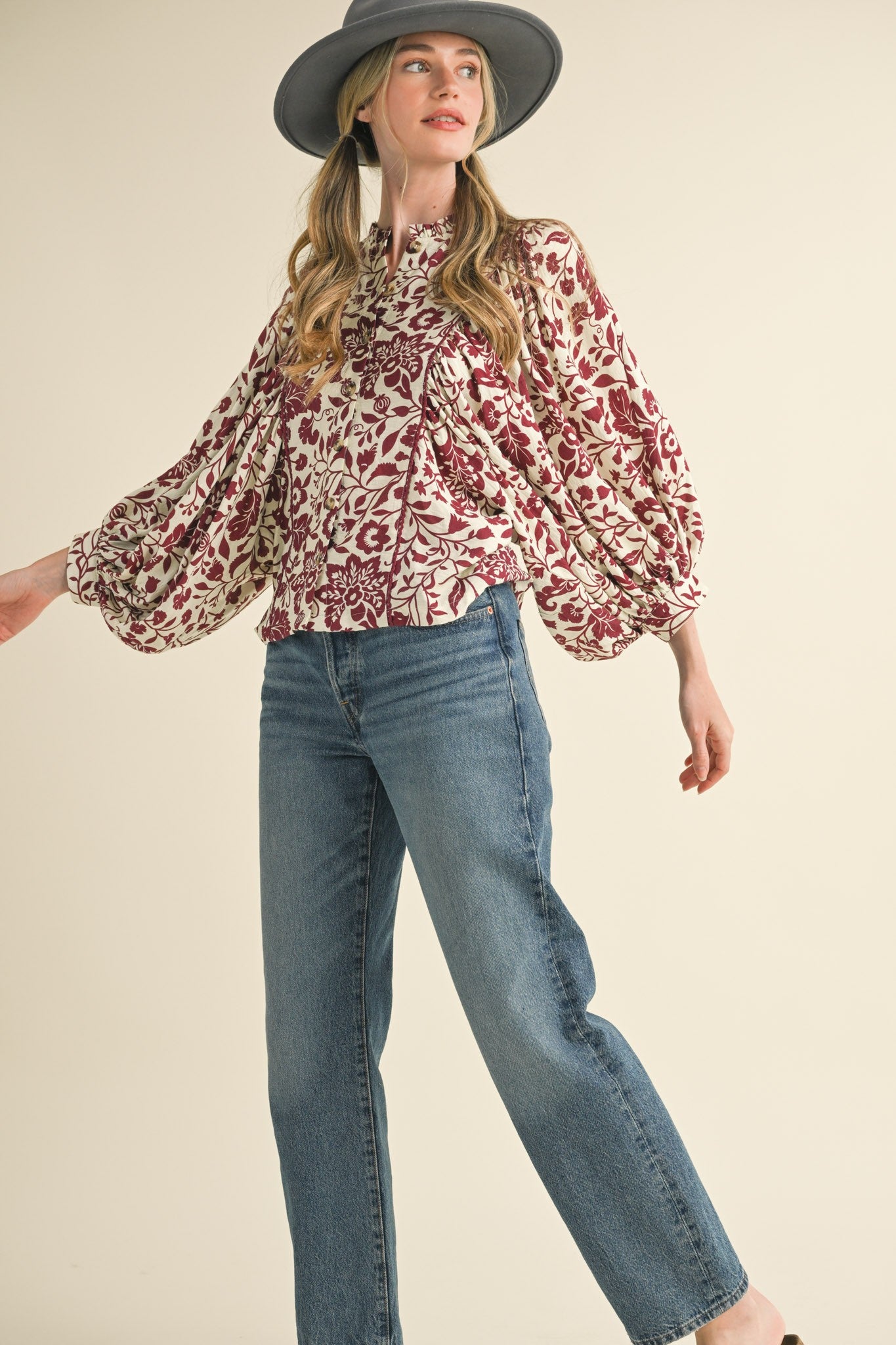 BLUSA SANGRIA FLORAL