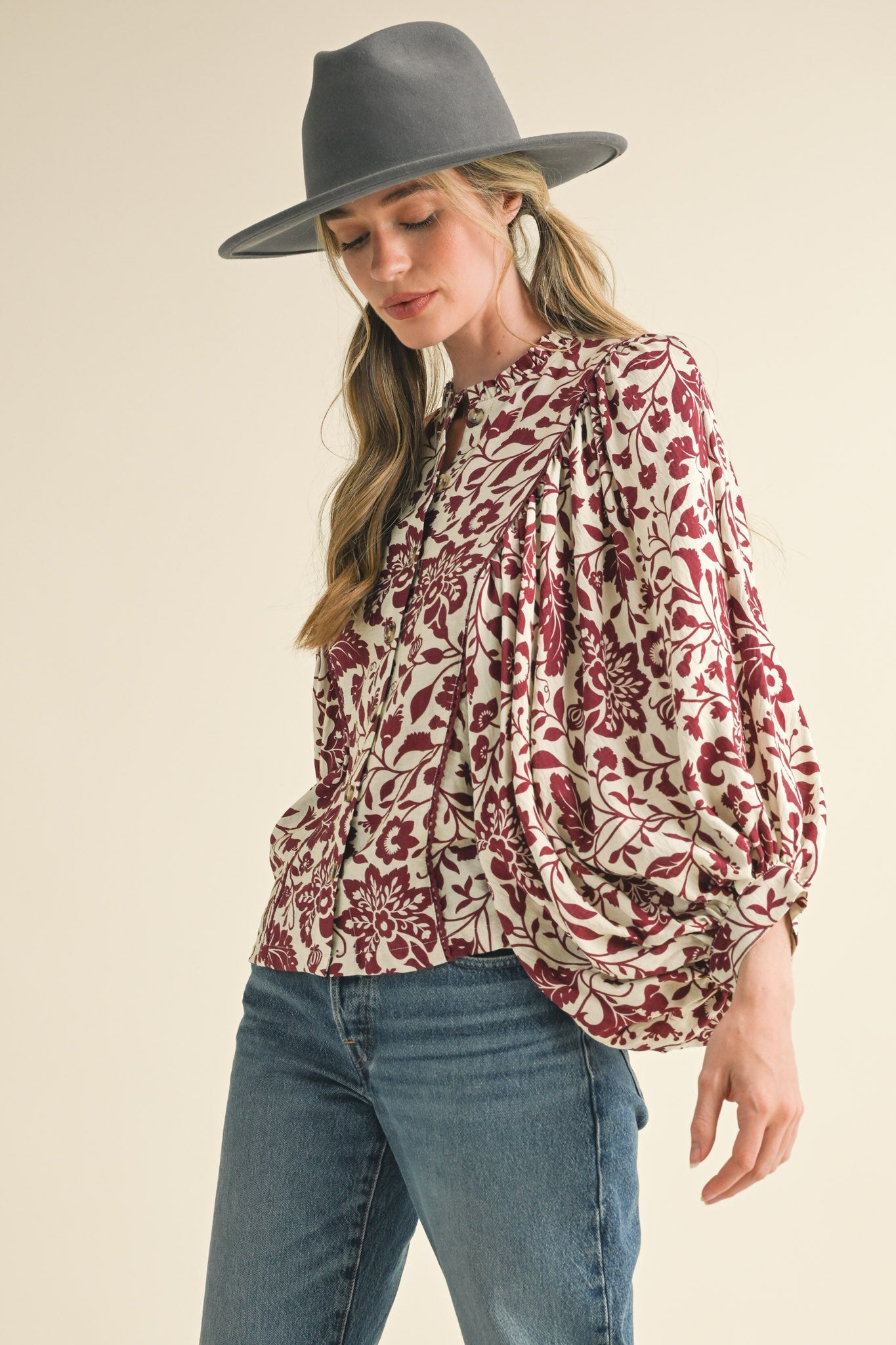 BLUSA SANGRIA FLORAL