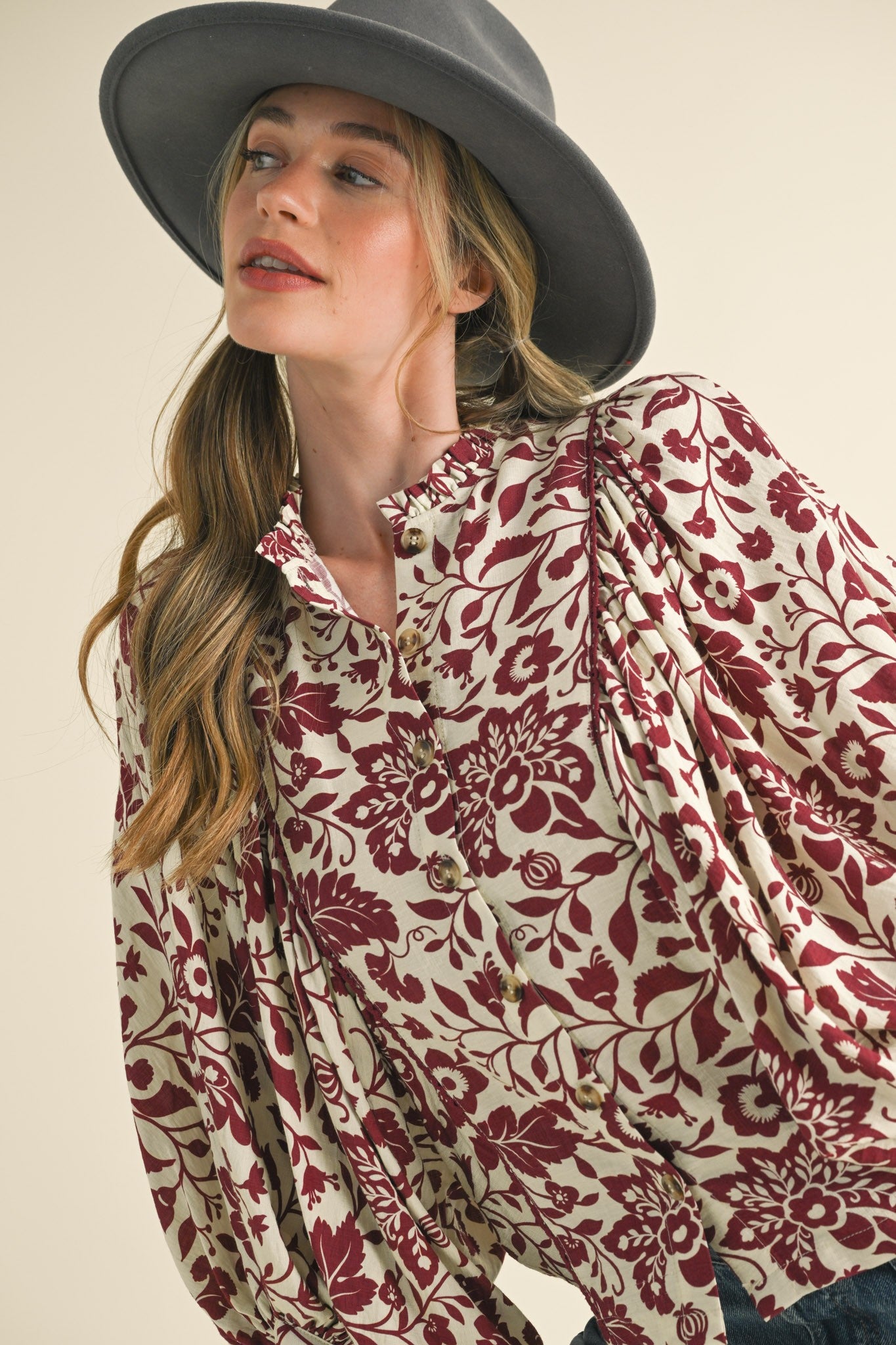 BLUSA SANGRIA FLORAL