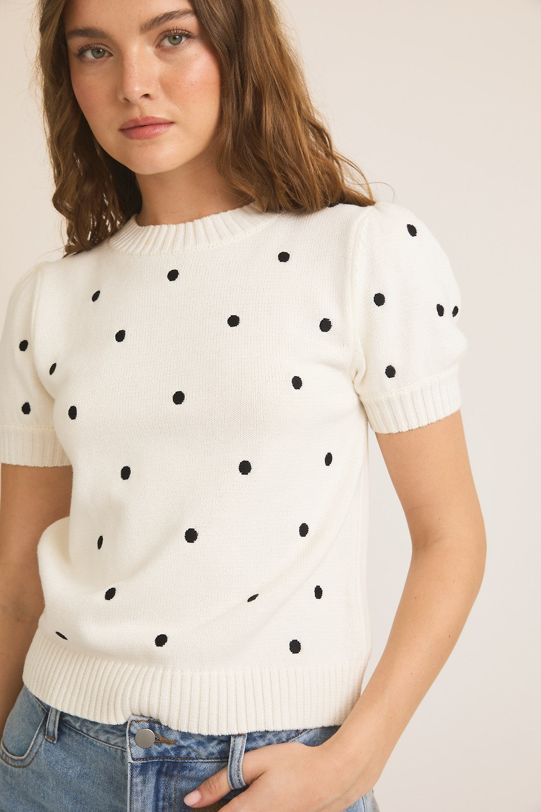 BLUSA DE PUNTO POLKA DOT