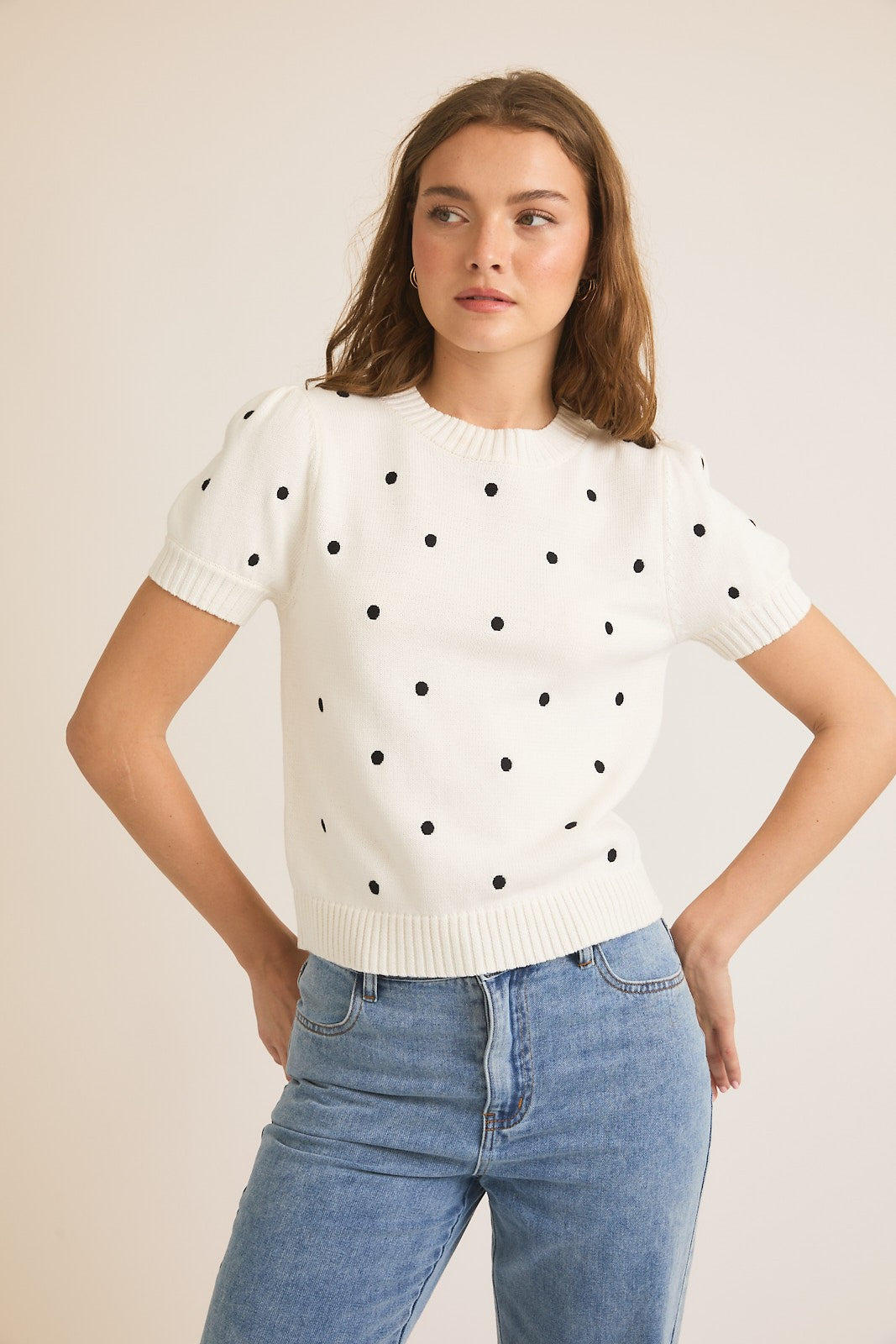 BLUSA DE PUNTO POLKA DOT