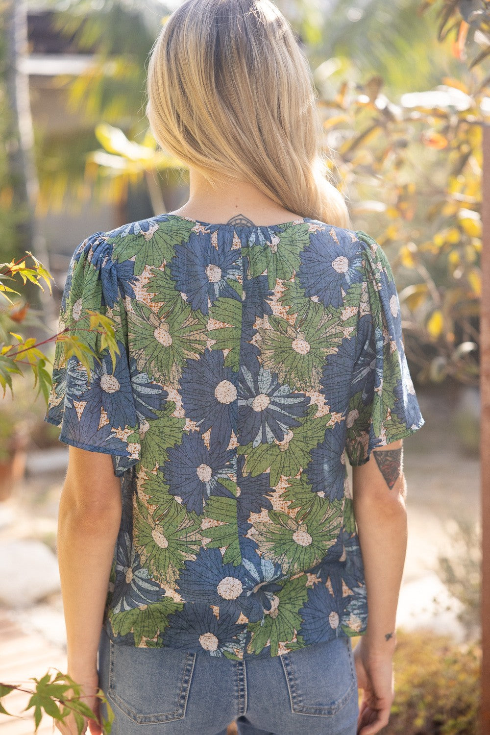 BLUSA FLORAL NAVY