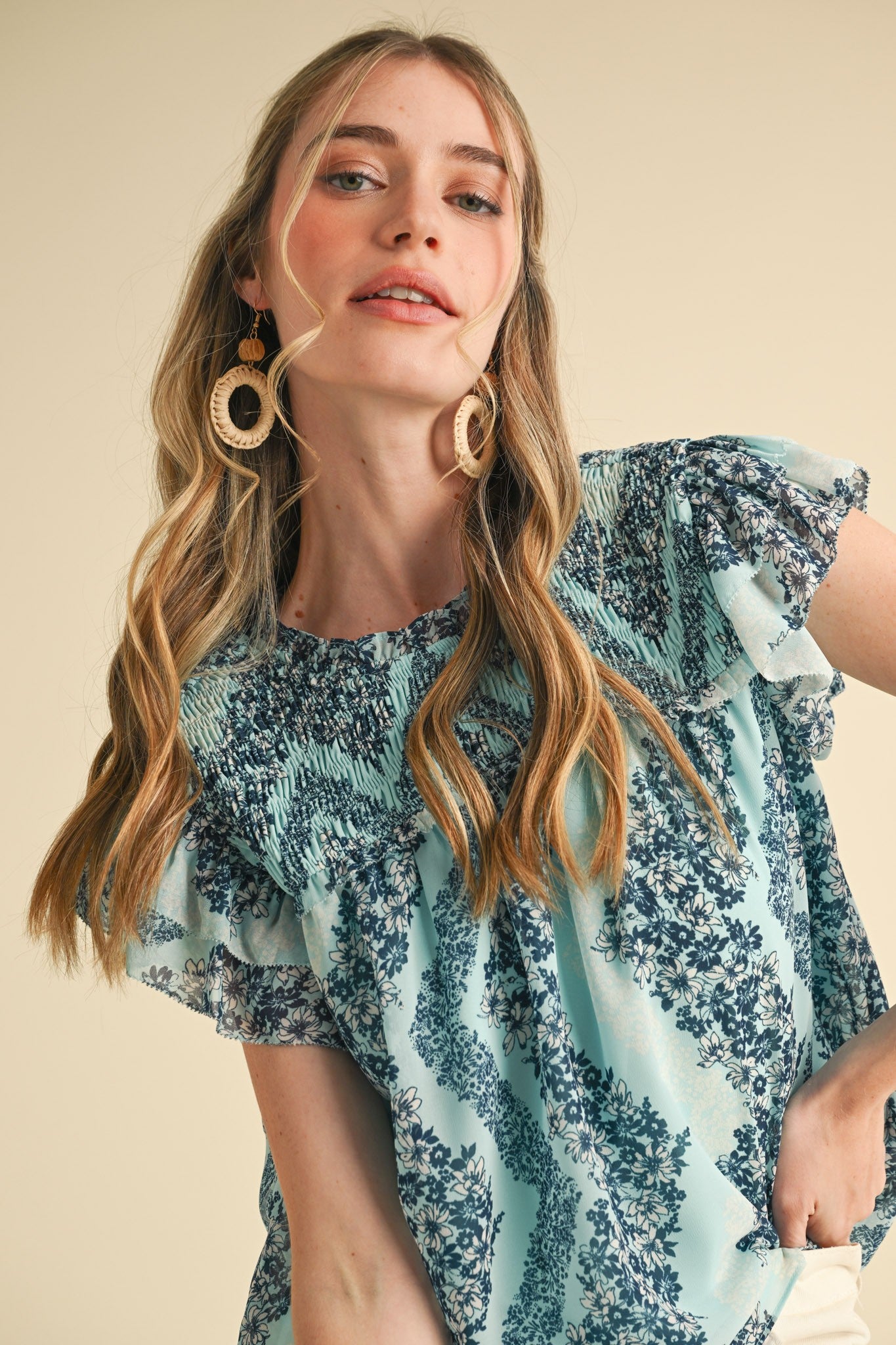 BLUSA TEAL BLUE