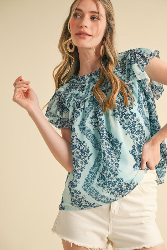 BLUSA TEAL BLUE