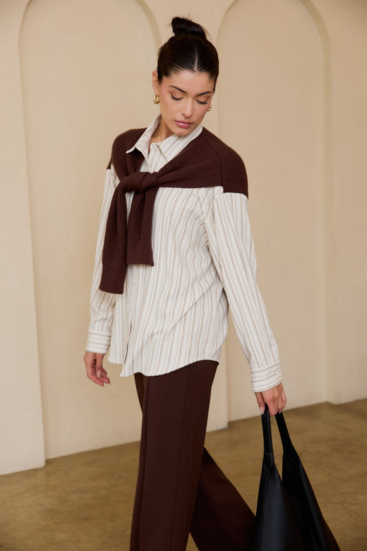 CAMISWEATER BROWN