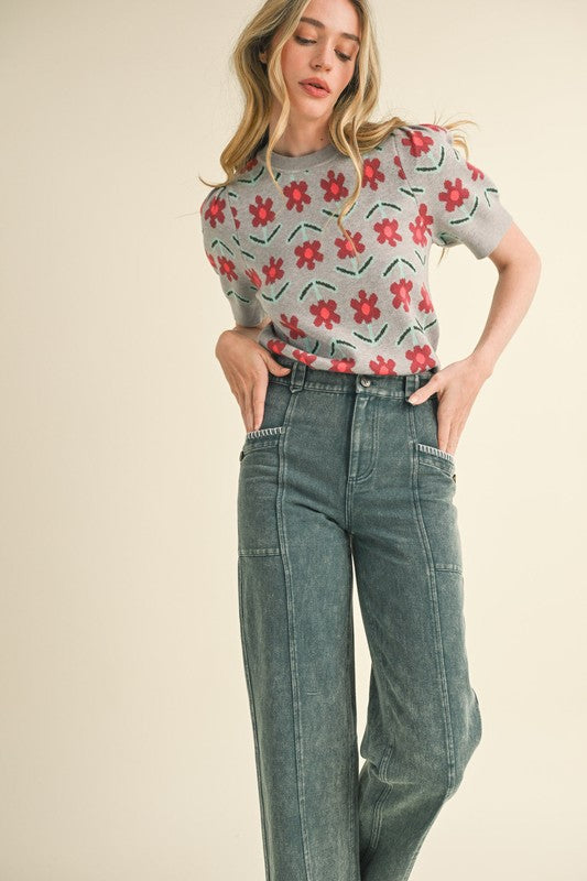 BLUSA FLORAL CREW