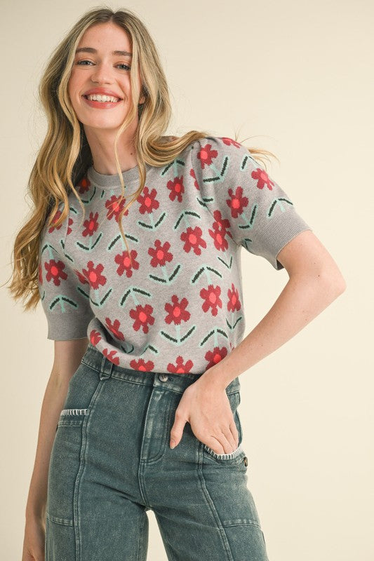 BLUSA FLORAL CREW