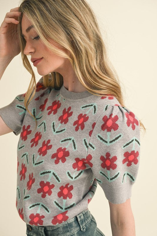 BLUSA FLORAL CREW