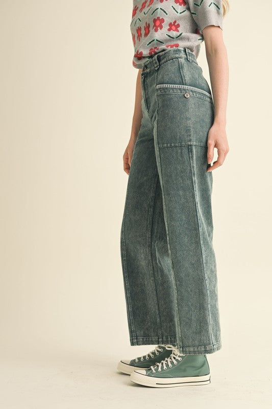PANTS SCALLOPED GREEN