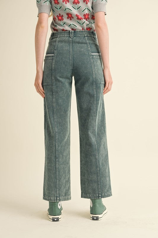 PANTS SCALLOPED GREEN
