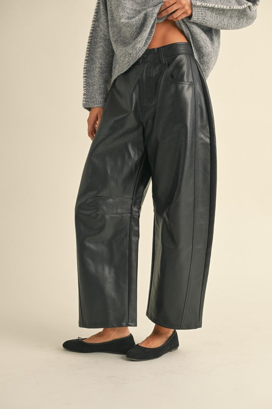 PANTS BARREL VINIPIEL