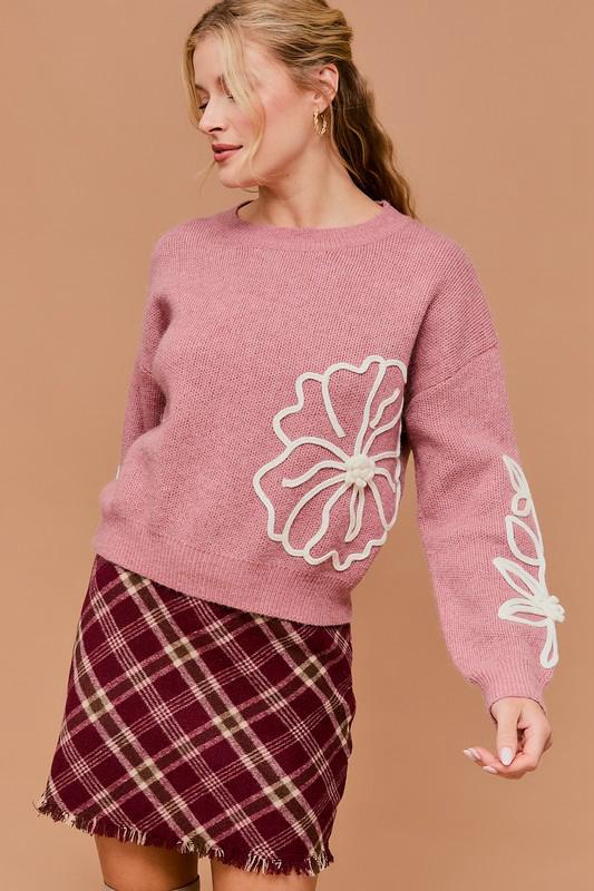 SWEATER PINK FLOR