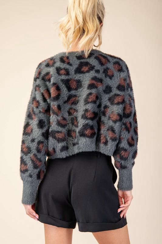 SWEATER LEOPARDO GRIS