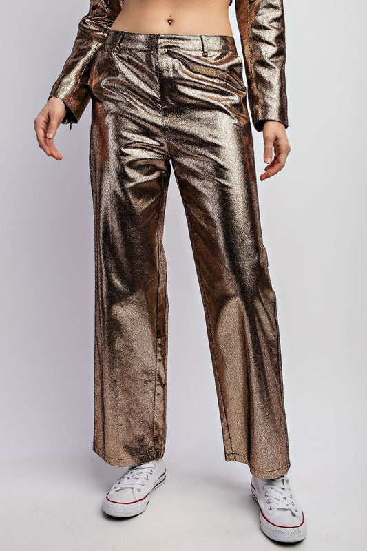 PANTALON METALIZADO BRONZE