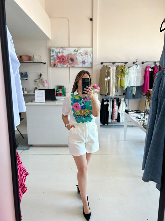 SHORT BLANCO VESTIR