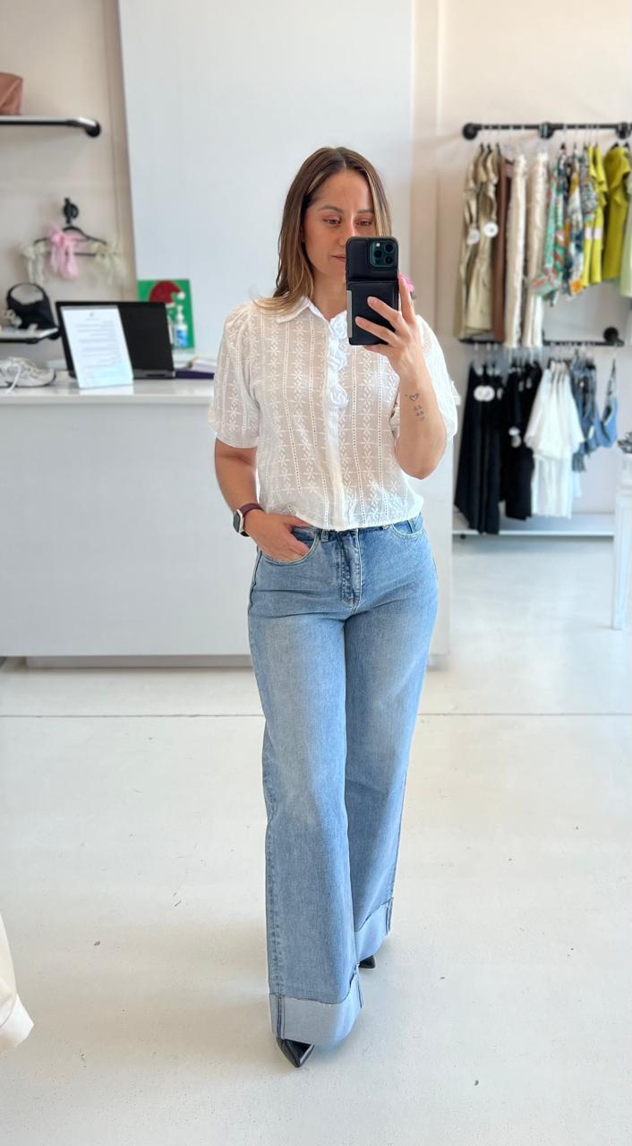 TOP ENCAJE BLANCO
