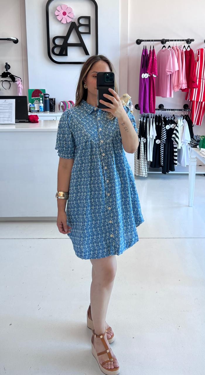 VESTIDO DENIM BORDADO