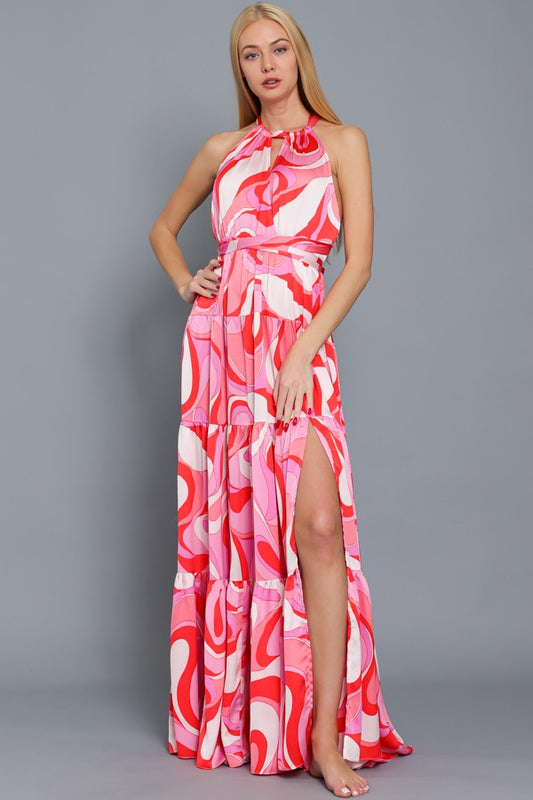 VESTIDO MAXI CORAL
