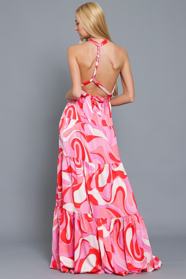 VESTIDO MAXI CORAL