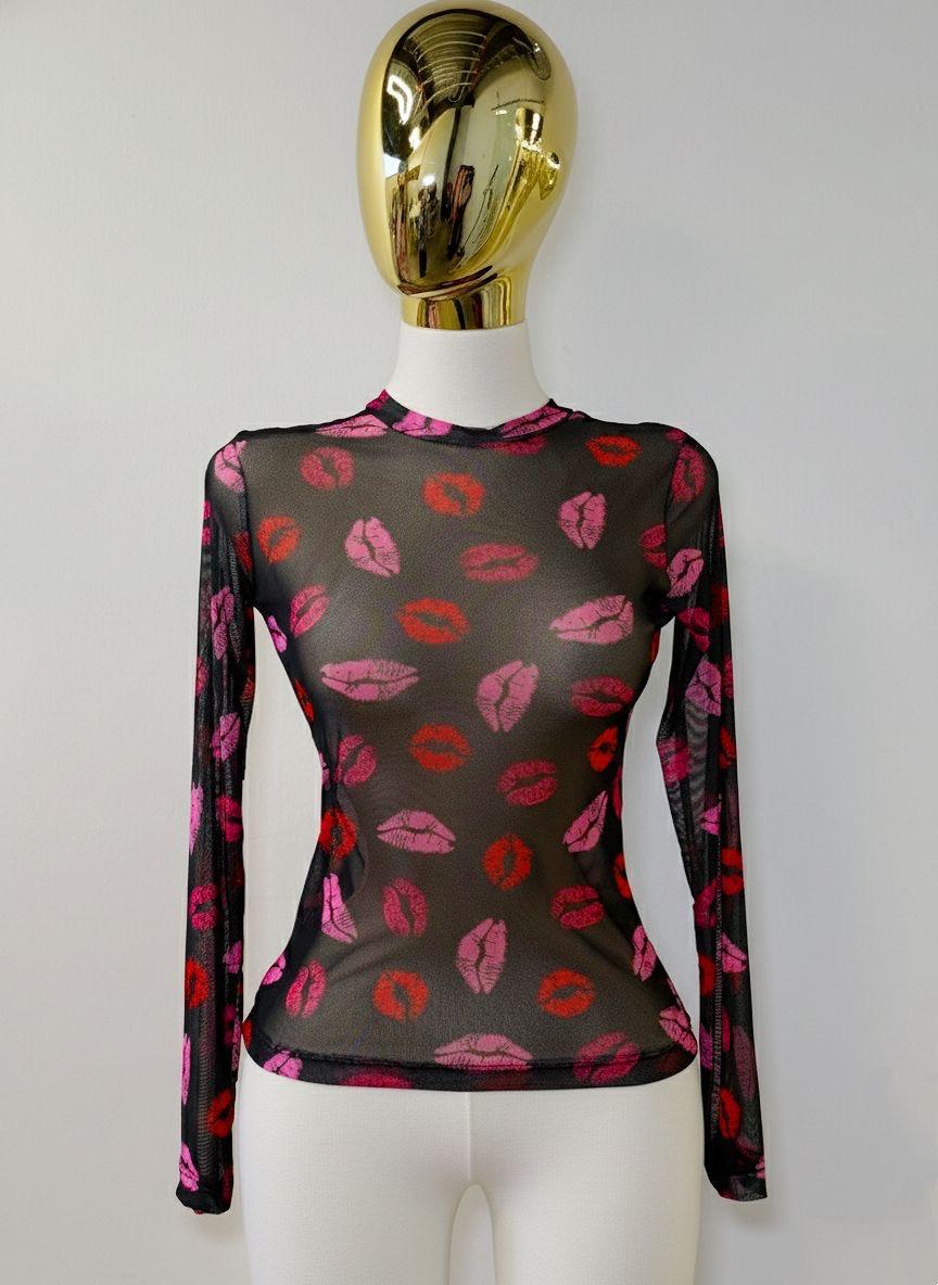 BLUSA MESH LABIOS